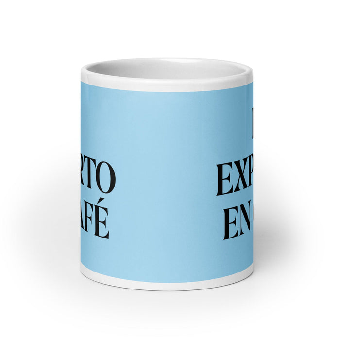 El Experto En Café The Coffee Expert Funny Home Office Work Coffee Mug Mexican Spanish Pride Gift White Glossy Cup Sky Blue Card Mug Mexicada