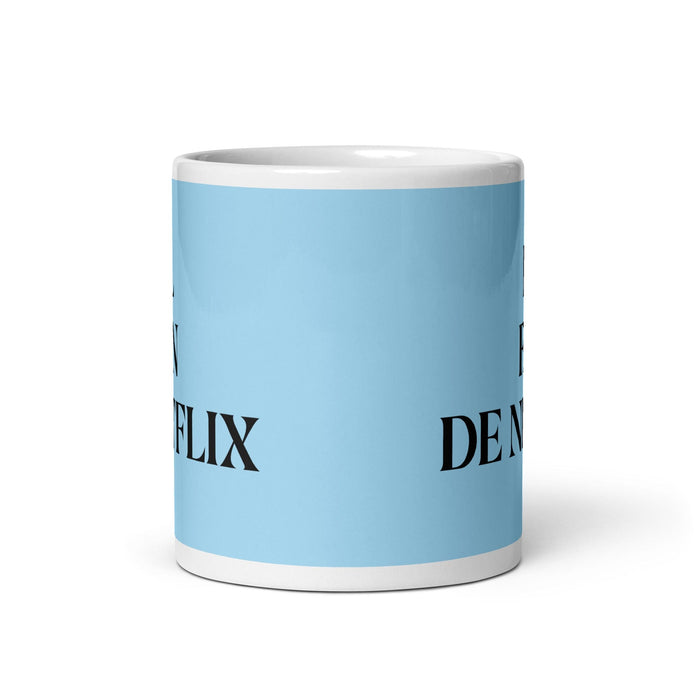 El Fan De Netflix The Netflix Fan Funny Home Office Work Coffee Mug Mexican Spanish Pride Gift White Glossy Cup Sky Blue Card Mug Mexicada