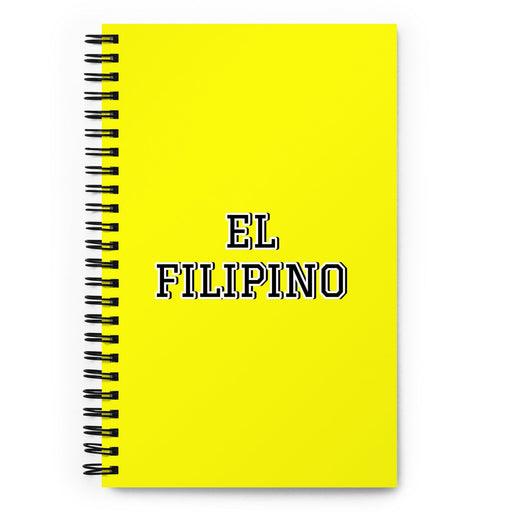 El Filipino The Filipino | Yellow Spiral Notebook, 140 Dotted Sheets | Funny Gift Idea Home Office Work | Mexican Spanish Pride Gift Mexicada