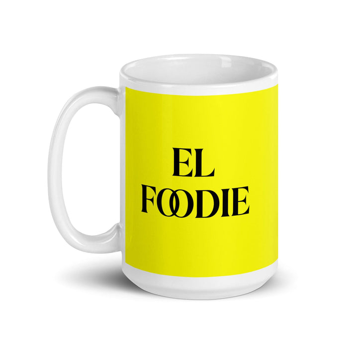 El Foodie The Foodie Funny Home Office Work Coffee Mug Mexican Spanish Pride Gift White Glossy Cup Yellow Card Mug Mexicada