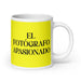 El Fotógrafo Apasionado The Passionate Photographer Funny Home Office Work Coffee Mug Mexican Spanish Pride Gift White Glossy Cup Yellow Card Mug Mexicada 20 oz