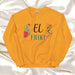 El Friki Exclusive Art Piece Home Office Work Mexican Spanish Pride Gift One-Of-A-Kind Unisex Sweatshirt | E7 Mexicada Gold / S