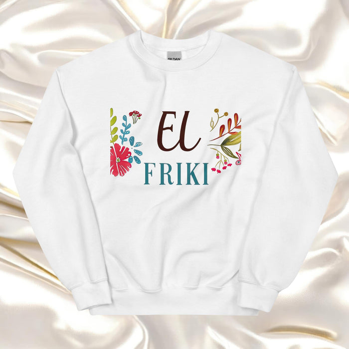 El Friki Exclusive Art Piece Home Office Work Mexican Spanish Pride Gift One-Of-A-Kind Unisex Sweatshirt | E7 Mexicada White / S