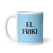 El Friki The Geek Funny Home Office Work Coffee Mug Mexican Spanish Pride Gift White Glossy Cup Sky Blue Card Mug Mexicada