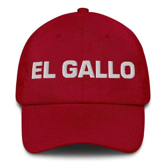 El Gallo The Rooster Mexican Spanish Pride Gift Regalo Dad Hat Mexicada Cranberry