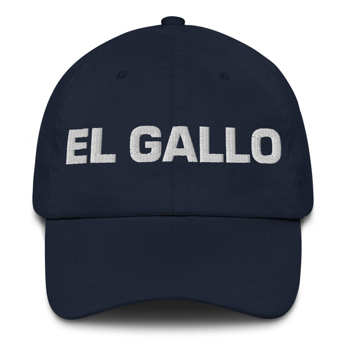 El Gallo The Rooster Mexican Spanish Pride Gift Regalo Dad Hat Mexicada Navy