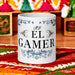 El Gamer Exclusive Art Piece Home Office Work Coffee Mug Mexican Spanish Pride Gift Cup One-Of-A-Kind Calligraphy White Glossy Mug | E4 Mexicada 20 oz