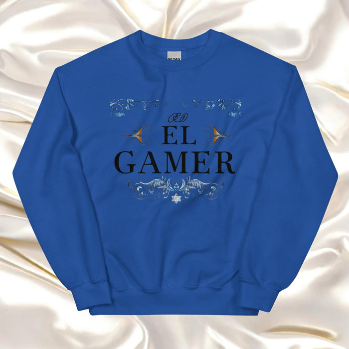 El Gamer Exclusive Art Piece Home Office Work Mexican Spanish Pride Gift One-Of-A-Kind Unisex Sweatshirt | E4 Mexicada Royal / S