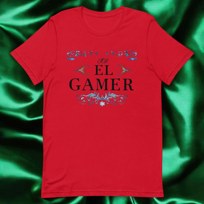 El Gamer Exclusive Art Piece Home Office Work Mexican Spanish Pride Gift One-Of-A-Kind Unisex T-Shirt | E4 Mexicada Red / S