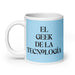 El Geek De La Tecnología The Tech Geek Funny Home Office Work Coffee Mug Mexican Spanish Pride Gift White Glossy Cup Sky Blue Card Mug Mexicada