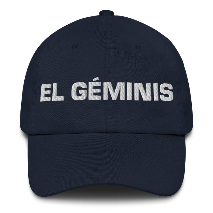 El Géminis The Gemini Mexican Spanish Pride Gift Regalo Dad Hat Mexicada Navy