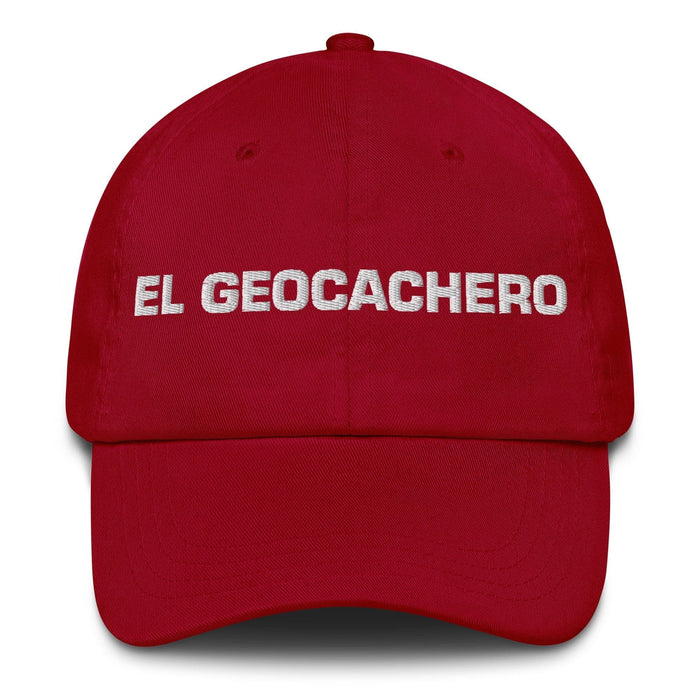 El Geocachero The Geocacher Mexican Spanish Pride Gift Regalo Dad Hat Mexicada Cranberry