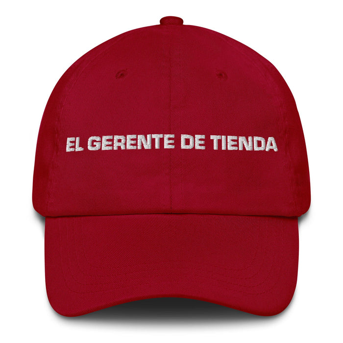 El Gerente De Tienda The Store Manager Mexican Spanish Pride Gift Regalo Dad Hat Mexicada Cranberry