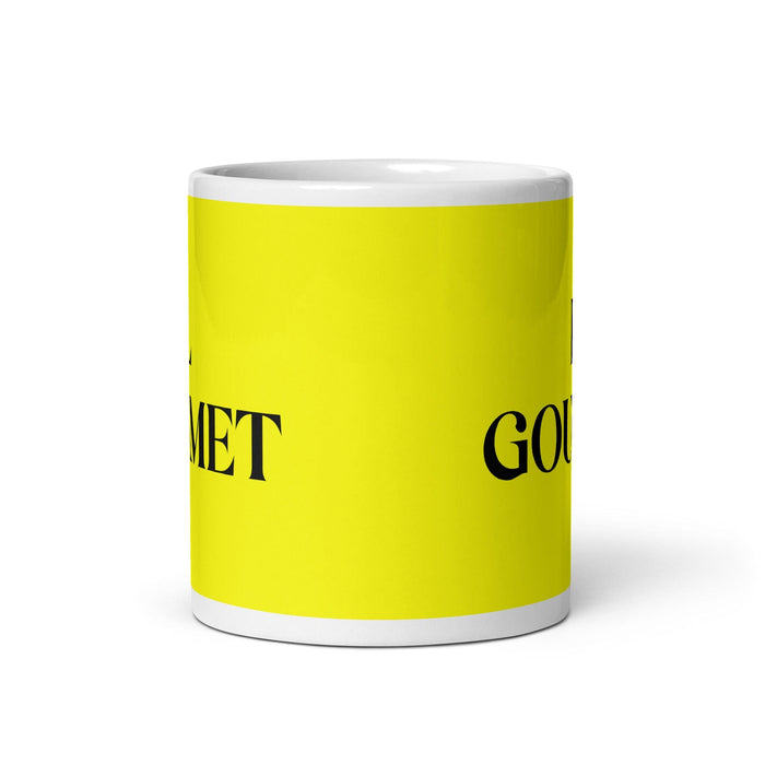 El Gourmet The Gourmet Funny Home Office Work Coffee Mug Mexican Spanish Pride Gift White Glossy Cup Yellow Card Mug Mexicada