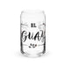 El Guay Exclusive Art Piece Can-Shaped Glass Home Office Work Mexican Spanish Pride Gift Cup One-Of-A-Kind Calligraphy Glass | E20 Mexicada 16 oz (No Lid No Straw)