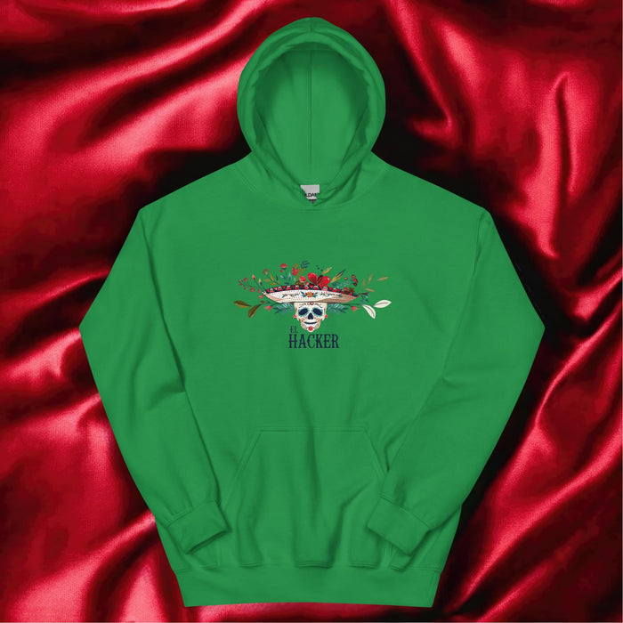 El Hacker Exclusive Art Piece Home Office Work Mexican Spanish Pride Gift One-Of-A-Kind Unisex Hoodie | E3 Mexicada Irish Green / S