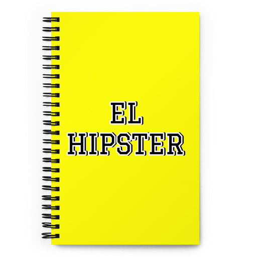 El Hipster The Hipster | Yellow Spiral Notebook, 140 Dotted Sheets | Funny Gift Idea Home Office Work | Mexican Spanish Pride Gift Mexicada