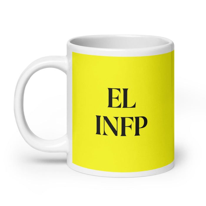 El INFP The Mediator MBTI Personality Funny Home Office Work Coffee Mug Mexican Spanish Pride Gift White Glossy Cup Yellow Card Mug Mexicada