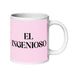 El Ingenioso The Ingenious One Funny Home Office Work Coffee Mug Mexican Spanish Pride Gift White Glossy Cup Light Pink Card Mug Mexicada 20 oz