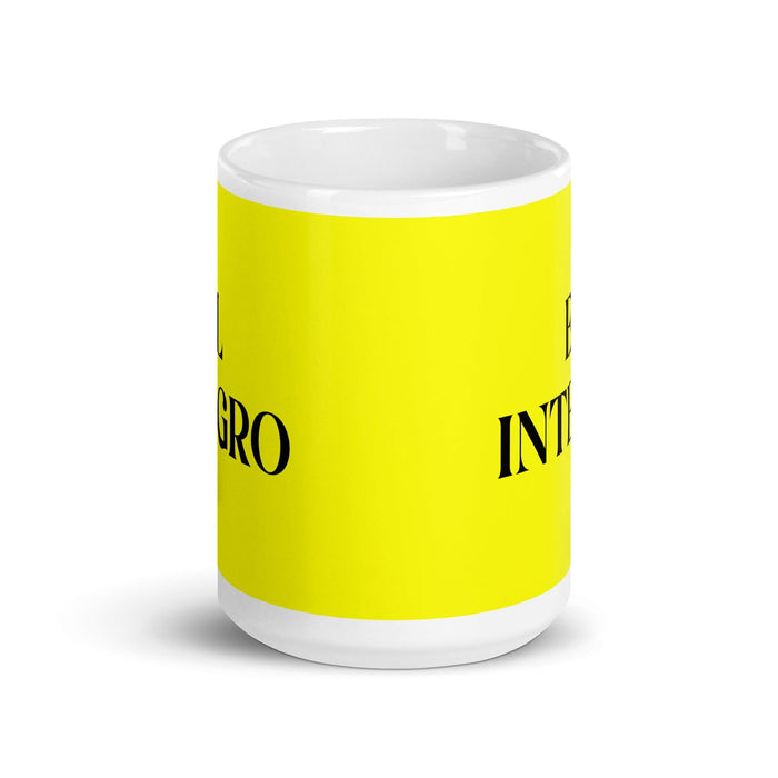 El Integro The Integrity One Funny Home Office Work Coffee Mug Mexican Spanish Pride Gift White Glossy Cup Yellow Card Mug Mexicada