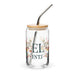 El Intj Exclusive Art Piece Can-Shaped Glass Home Office Work Mexican Spanish Pride Gift Cup One-Of-A-Kind Calligraphy Glass | E1 Mexicada 16 oz With Lid & Straw