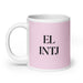 El INTJ The Mastermind MBTI Personality Funny Home Office Work Coffee Mug Mexican Spanish Pride Gift White Glossy Cup Light Pink Card Mug Mexicada