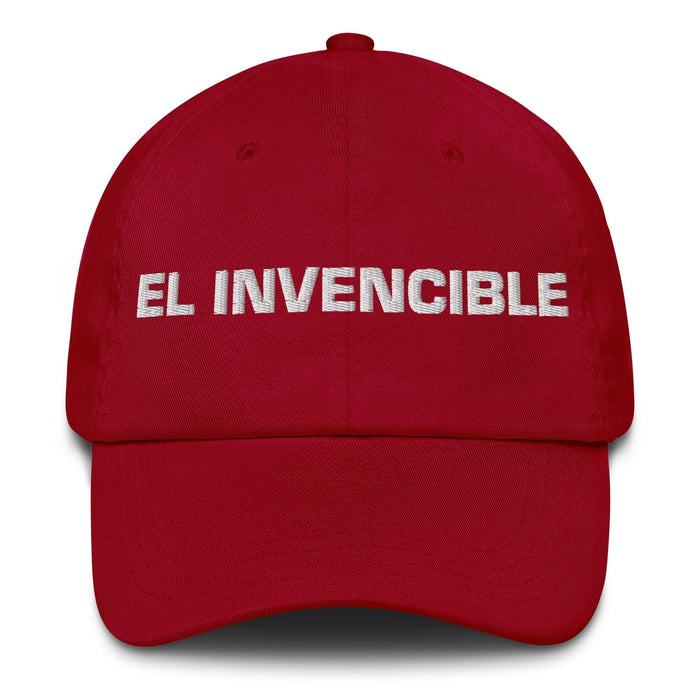 El Invencible The Invincible One Mexican Spanish Pride Gift Regalo Dad Hat Mexicada Cranberry