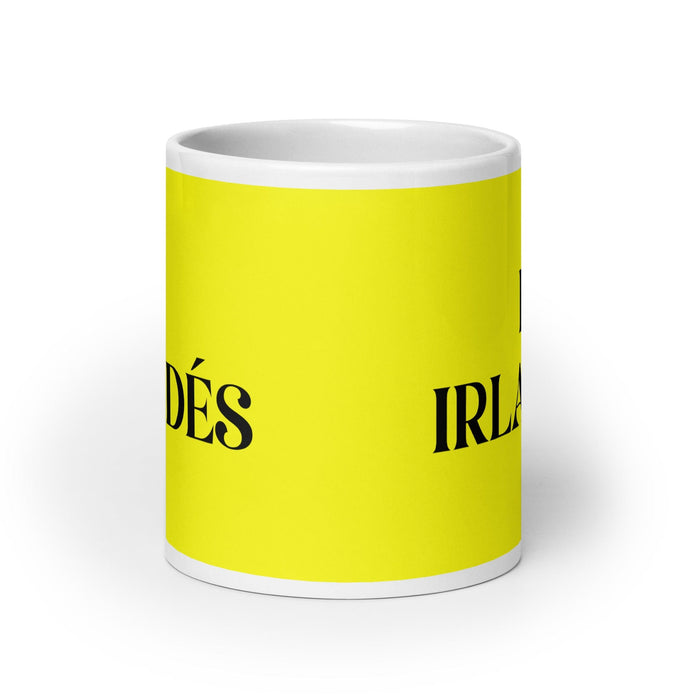 El Irlandés The Irish Funny Home Office Work Coffee Mug Mexican Spanish Pride Gift White Glossy Cup Yellow Card Mug Mexicada