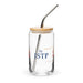 El Istp Exclusive Art Piece Can-Shaped Glass Home Office Work Mexican Spanish Pride Gift Cup One-Of-A-Kind Calligraphy Glass | E1 Mexicada 16 oz With Lid & Straw