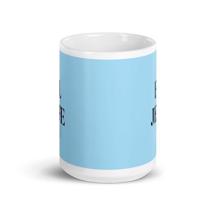 El Jefe The Chief / Boss Funny Home Office Work Coffee Mug Mexican Spanish Pride Gift White Glossy Cup Sky Blue Card Mug Mexicada