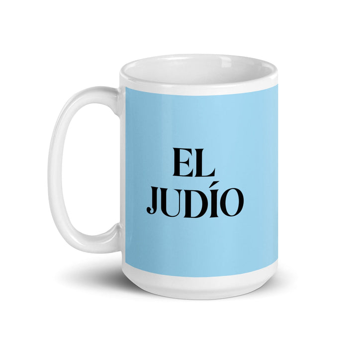 El Judío The Jew Funny Home Office Work Coffee Mug Mexican Spanish Pride Gift White Glossy Cup Sky Blue Card Mug Mexicada