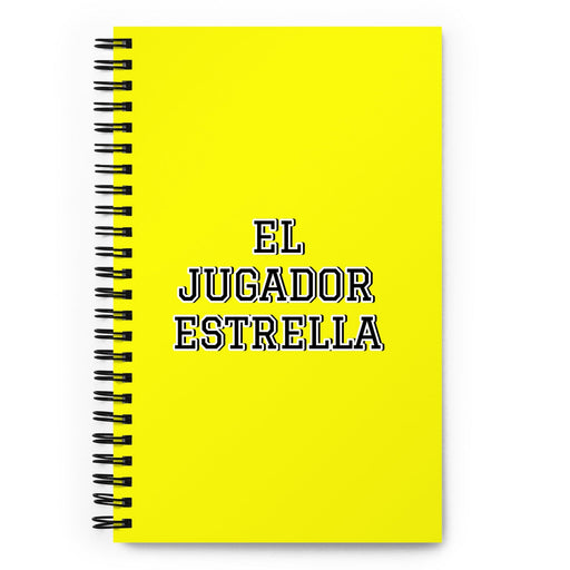 El Jugador Estrella The Star Player | Yellow Spiral Notebook, 140 Dotted Sheets | Funny Gift Idea Home Office Work | Mexican Spanish Pride Gift Mexicada