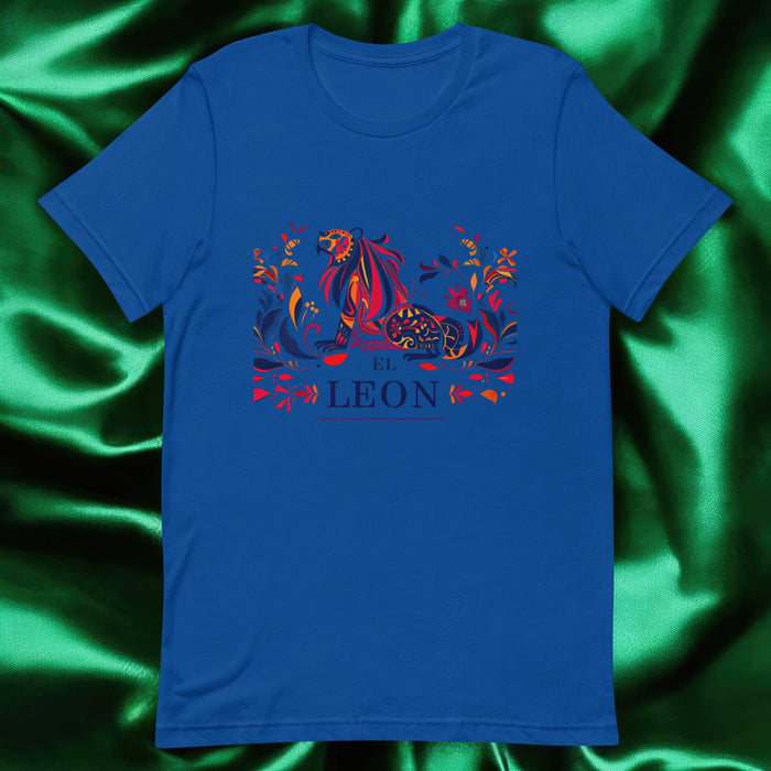 El León Exclusive Art Piece Home Office Work Mexican Spanish Pride Gift One-Of-A-Kind Unisex T-Shirt | E4 Mexicada True Royal / S