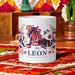 El León Exclusive Name Art Piece Home Office Work Coffee Mug Mexican Spanish Pride Gift Cup One-Of-A-Kind Calligraphy White Glossy Mug | E4 Mexicada 11 oz