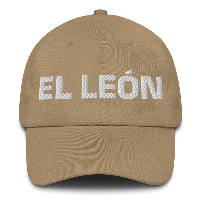 El León The Lion Mexican Spanish Pride Gift Regalo Dad Hat Mexicada Khaki