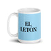 El Letón The Latvian Funny Home Office Work Coffee Mug Mexican Spanish Pride Gift White Glossy Cup Sky Blue Card Mug Mexicada