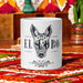 El Lobo Exclusive Art Piece Home Office Work Coffee Mug Mexican Spanish Pride Gift Cup One-Of-A-Kind Calligraphy White Glossy Mug | E8 Mexicada 11 oz