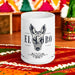 El Lobo Exclusive Art Piece Home Office Work Coffee Mug Mexican Spanish Pride Gift Cup One-Of-A-Kind Calligraphy White Glossy Mug | E8 Mexicada 15 oz