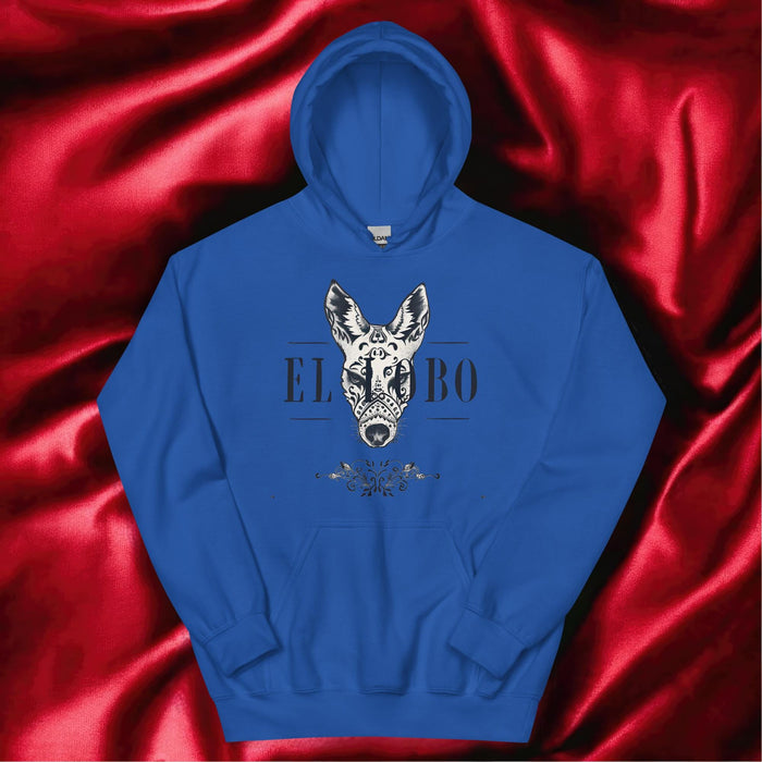 El Lobo Exclusive Art Piece Home Office Work Mexican Spanish Pride Gift One-Of-A-Kind Unisex Hoodie | E8 Mexicada Royal / S