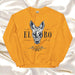 El Lobo Exclusive Art Piece Home Office Work Mexican Spanish Pride Gift One-Of-A-Kind Unisex Sweatshirt | E8 Mexicada Gold / S