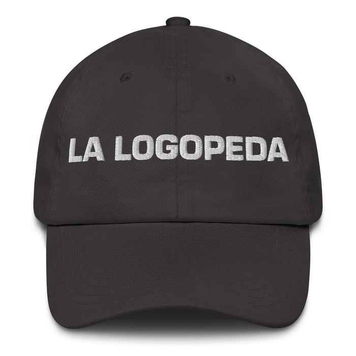 El Logopeda The Speech Therapist Mexican Spanish Pride Gift Regalo Dad Hat Mexicada Dark Grey