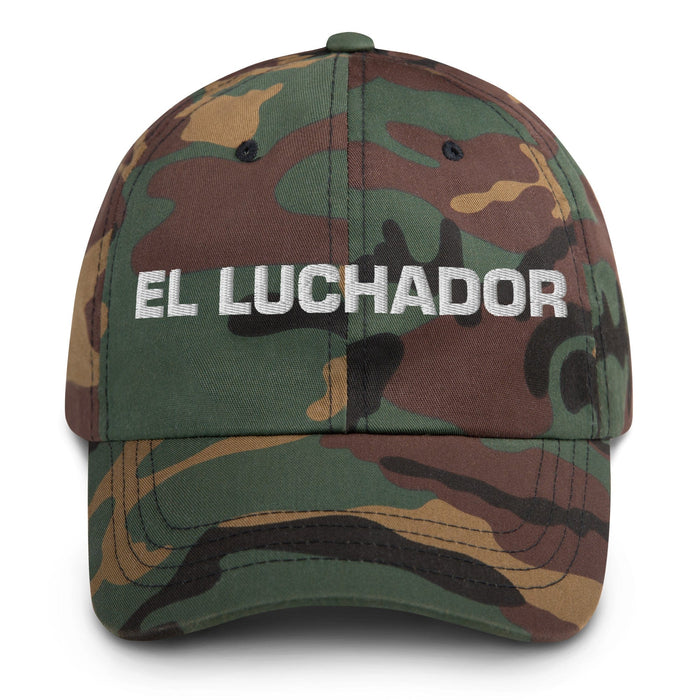 El Luchador The Fighter Mexican Spanish Pride Gift Regalo Dad Hat Mexicada Green Camo