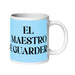El Maestro De Guardería The Daycare Teacher Funny Home Office Work Coffee Mug Mexican Spanish Pride Gift White Glossy Cup Sky Blue Card Mug Mexicada 20 oz