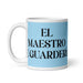 El Maestro De Guardería The Daycare Teacher Funny Home Office Work Coffee Mug Mexican Spanish Pride Gift White Glossy Cup Sky Blue Card Mug Mexicada