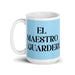 El Maestro De Guardería The Daycare Teacher Funny Home Office Work Coffee Mug Mexican Spanish Pride Gift White Glossy Cup Sky Blue Card Mug Mexicada