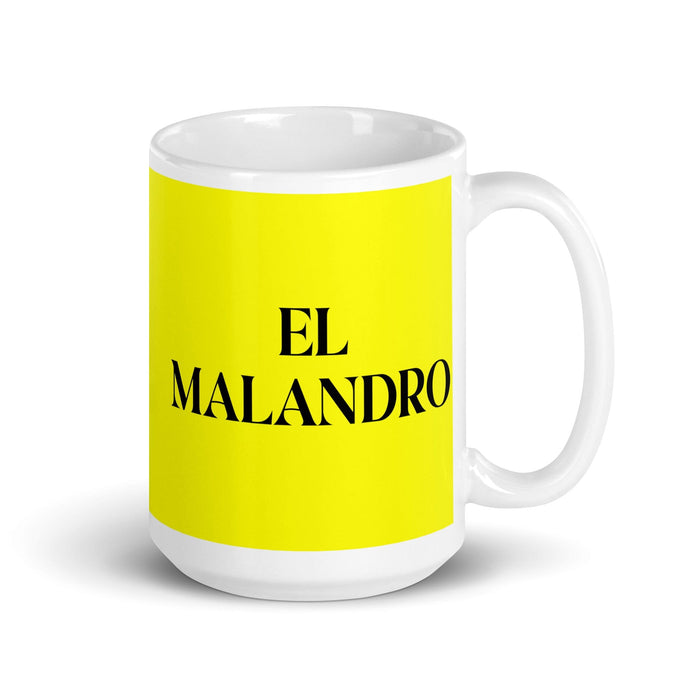 El Malandro The Gangster Funny Home Office Work Coffee Mug Mexican Spanish Pride Gift White Glossy Cup Yellow Card Mug Mexicada 15 oz