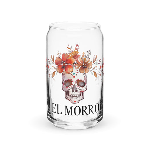 El Morro Exclusive Art Piece Can-Shaped Glass Home Office Work Mexican Spanish Pride Gift Cup One-Of-A-Kind Calligraphy Glass | E13 Mexicada 16 oz (No Lid No Straw)