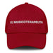 El Musicoterapeuta The Music Therapist Mexican Spanish Pride Gift Regalo Dad Hat Mexicada Cranberry