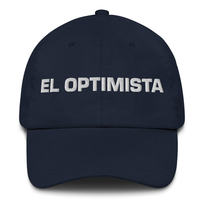 El Optimista The Optimistic One Mexican Spanish Pride Gift Regalo Dad Hat Mexicada Navy