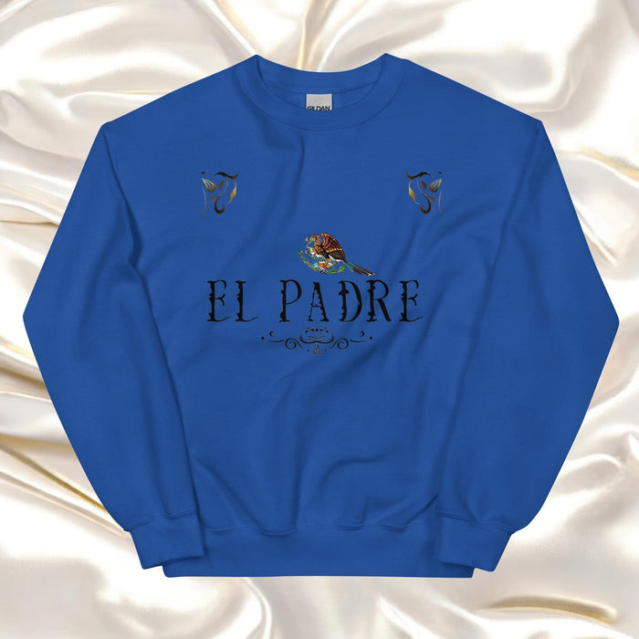 El Padre Exclusive Art Piece Home Office Work Mexican Spanish Pride Gift One-Of-A-Kind Unisex Sweatshirt | E10 Mexicada Royal / S